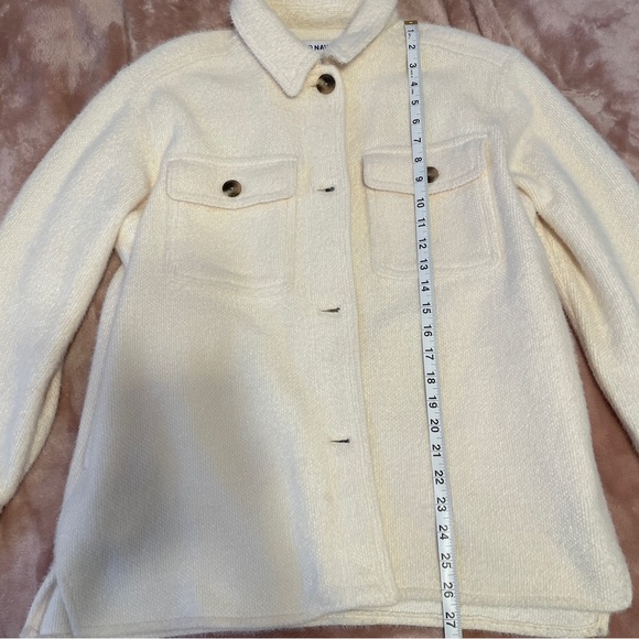 White/cream shacket/coat with pockets - Picture 8 of 8